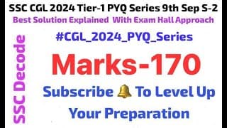 SSC CGL 2024 9th Sep Shift-2 | PYQ Series| Full Solution With Best Approach and Strategy 🔥#ssc #math