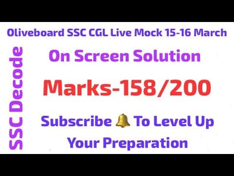 Oliveboard SSC CGL 2025 Live Mock Series