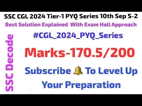 SSC CGL 2024 Tier-1 PYQ Series